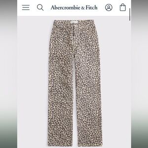 Curve Love Cheetah Print Denim Pants